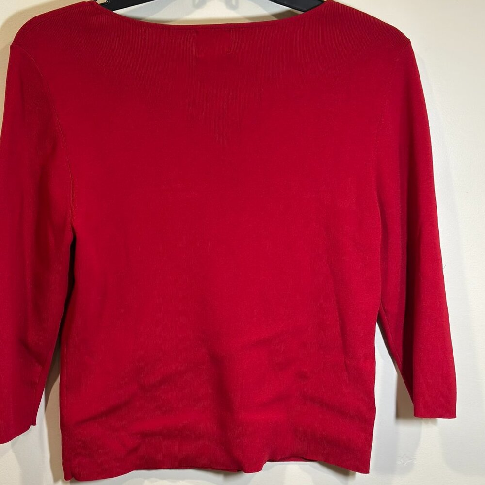 Ruby Rd Red Sequence Top Size L - image 3